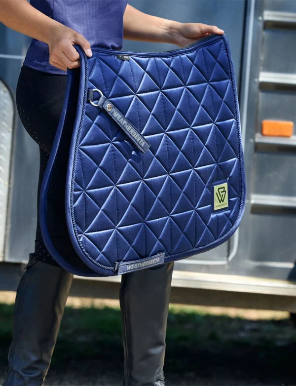 equineworldstore (81) WEATHERBEETA Satin Luxe Air-Tec Euro Jump Shaped Saddle Pad