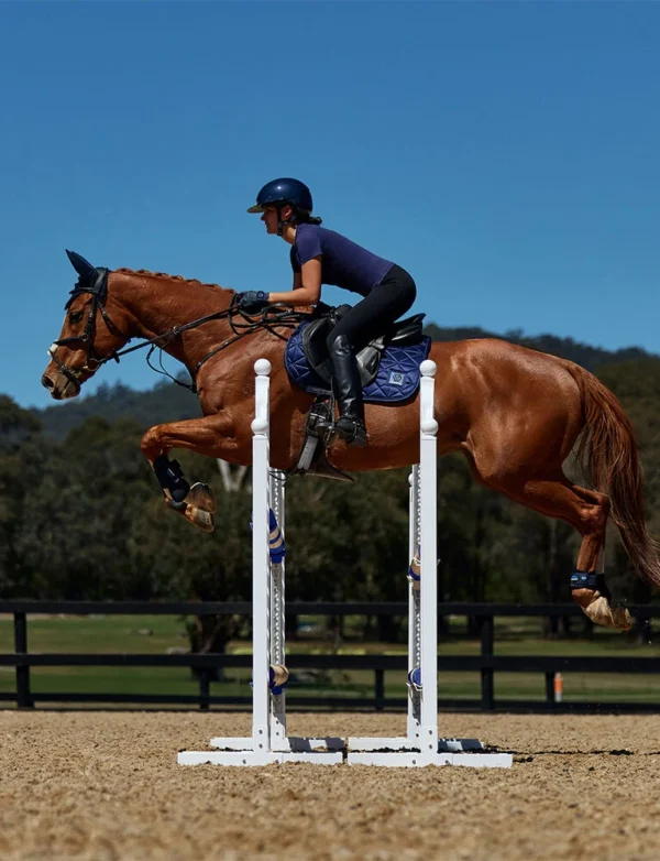 equineworldstore (82) WEATHERBEETA Satin Luxe Air-Tec Euro Jump Shaped Saddle Pad