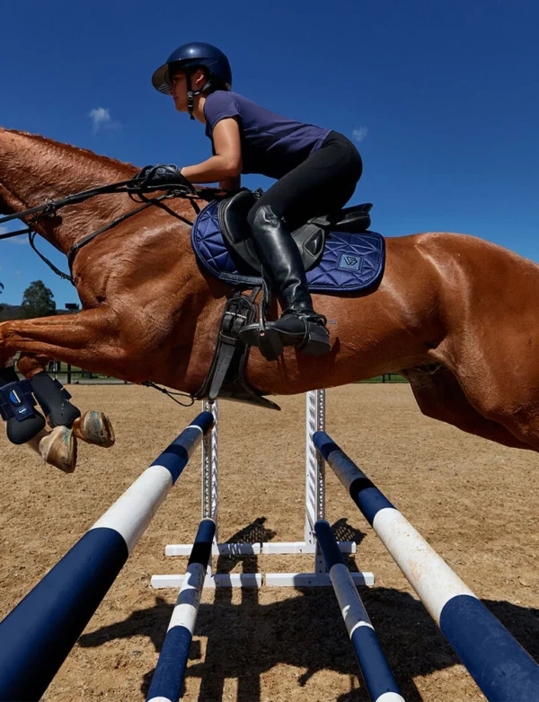 equineworldstore (87) WEATHERBEETA Satin Luxe Air-Tec Euro Jump Shaped Saddle Pad